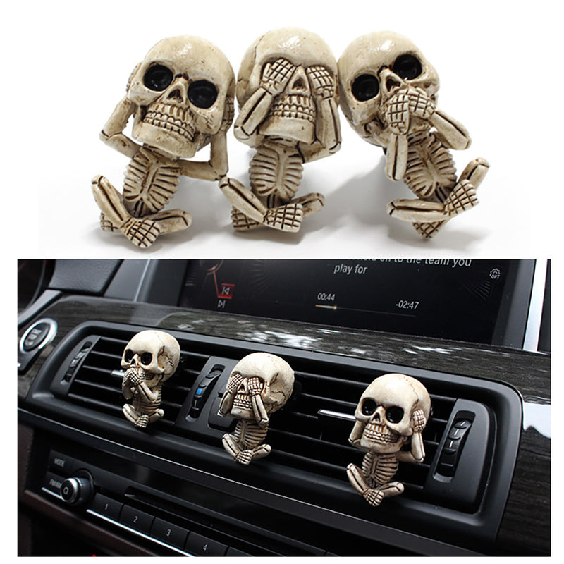 Cute Skull Air Freshener Vent Clip Décor Aromatherapy Resin Car Perfume Diffuser_8
