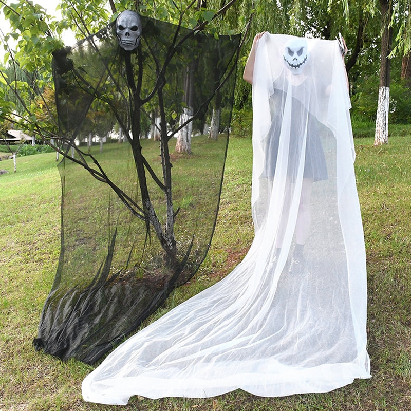 Hanging Skull Scary Halloween Haunted House Decoration_1