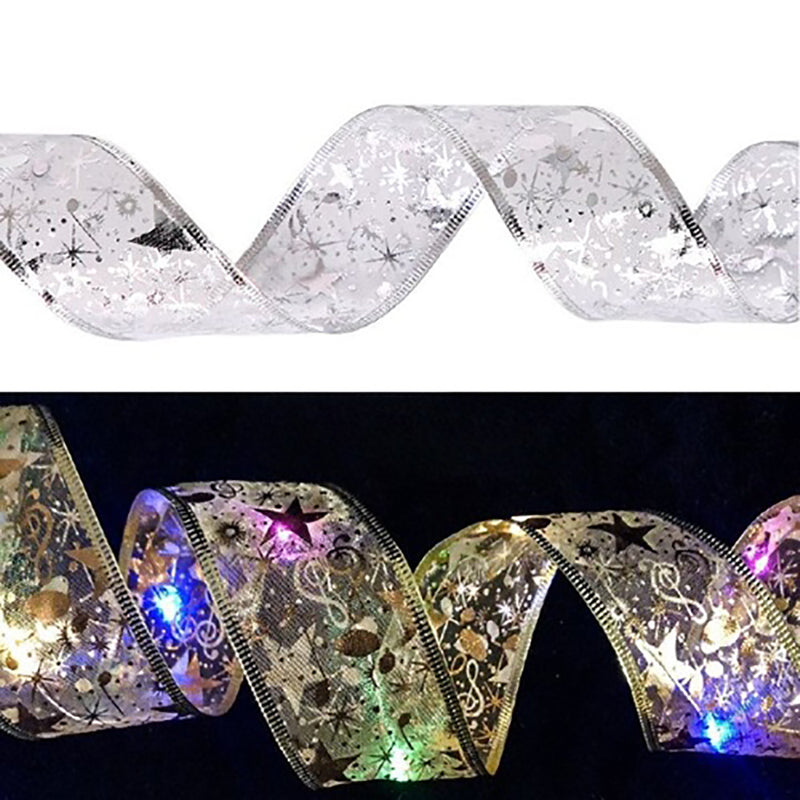 Christmas Ribbon Fairy LED Lights New Year Christmas Tree Decoration-Battery Powered_5