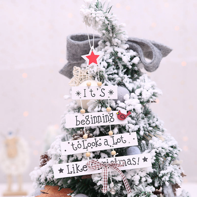 Wooden Hanging Indoor Christmas Holiday Decoration_5