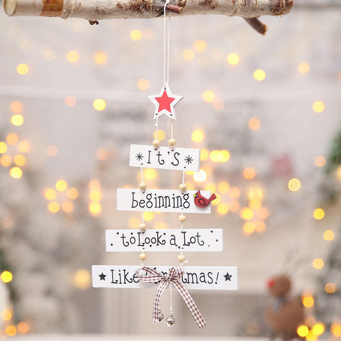 Wooden Hanging Indoor Christmas Holiday Decoration_8