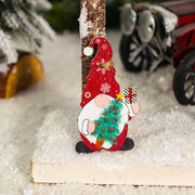 Christmas Wooden Gnome Ornaments Cute Hanging Pendants_12