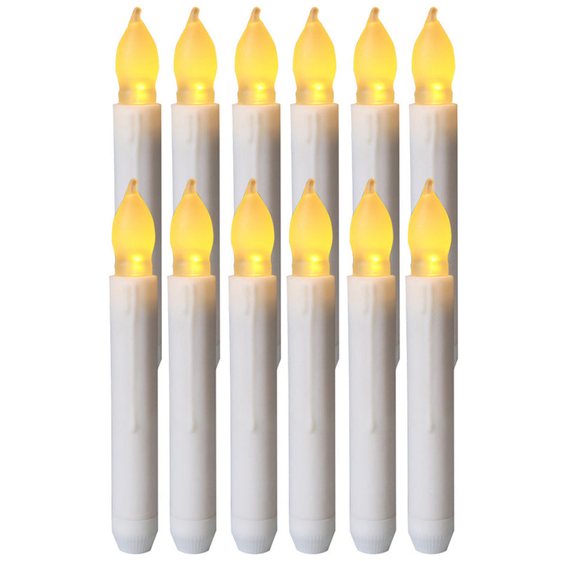 12 Pack Flameless LED Taper Candles Party Home Decoration Floating Candles-Battery Powered_9