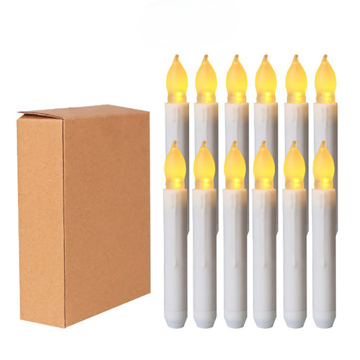 12 Pack Flameless LED Taper Candles Party Home Decoration Floating Candles-Battery Powered_8