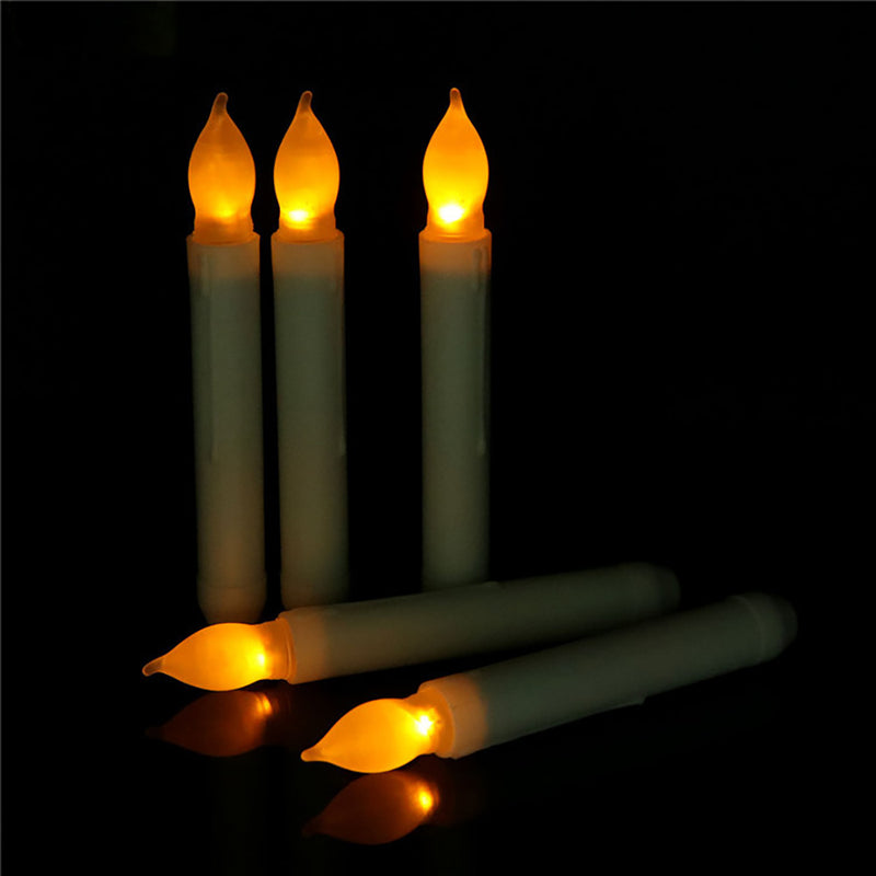 12 Pack Flameless LED Taper Candles Party Home Decoration Floating Candles-Battery Powered_2