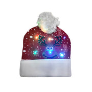 LED Christmas Theme Xmas Beanie Knitted Hat - Battery Operated_12