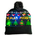 LED Christmas Theme Xmas Beanie Knitted Hat - Battery Operated_16