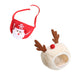 Holiday Christmas Scarf Bibs and Hat Pet Dress Up Costume_13