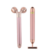 2 IN 1 Electric Face Massager 24k Golden Facial Massager – Battery Powered_1