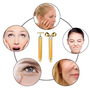 2 IN 1 Electric Face Massager 24k Golden Facial Massager – Battery Powered_9