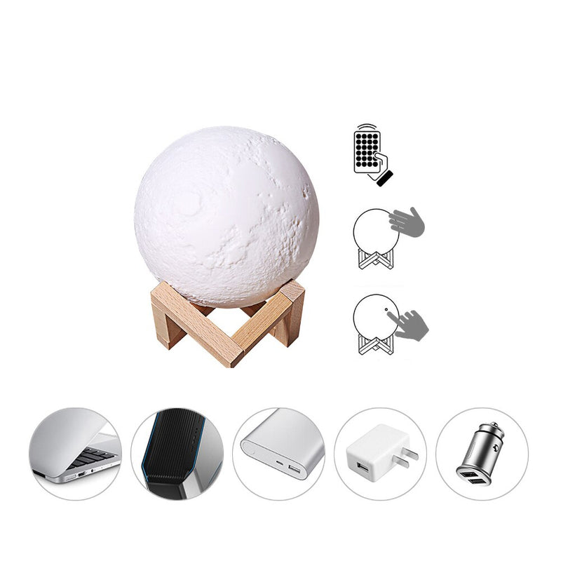 Remote Control Moon Lamp Bluetooth Speaker- USB Charging_3