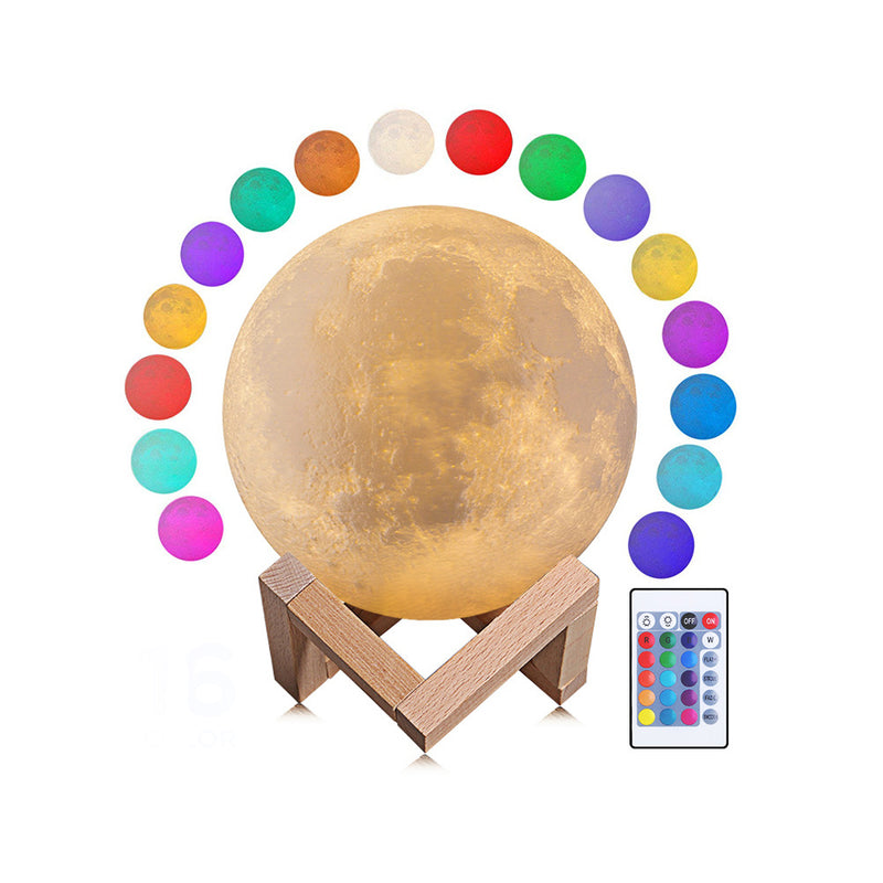 Remote Control Moon Lamp Bluetooth Speaker- USB Charging_4