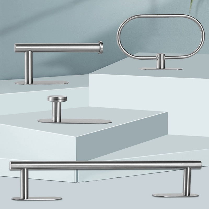 4 pc Set Stainless Steel Wall Mounted Bathroom Hardware Set_5