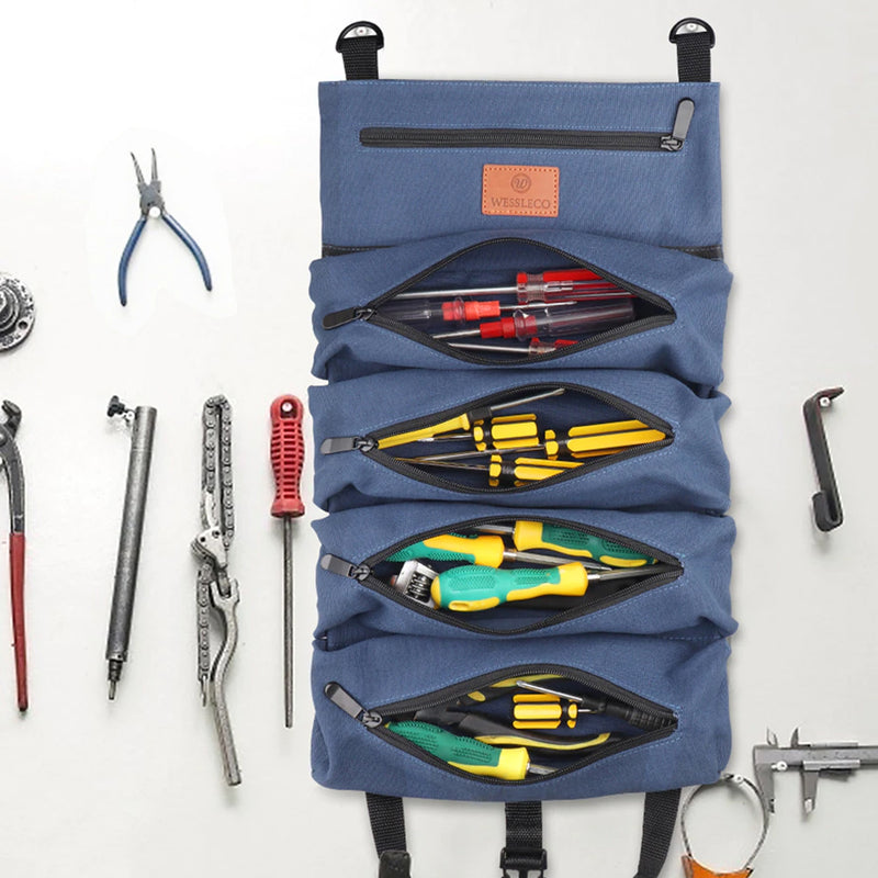 Roll-up Canvass Storage Bag Small Tools Organizer Pouch_6