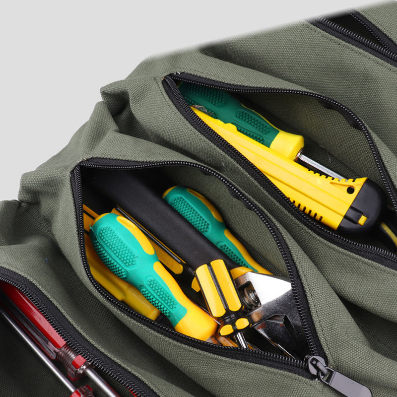 Roll-up Canvass Storage Bag Small Tools Organizer Pouch_16