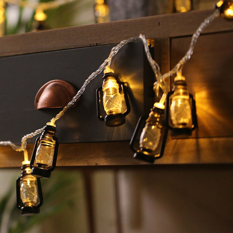 Kerosene Designed Outdoor Garden String Lamp-Solar Powered_3