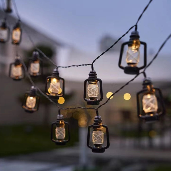 Kerosene Designed Outdoor Garden String Lamp-Solar Powered_5