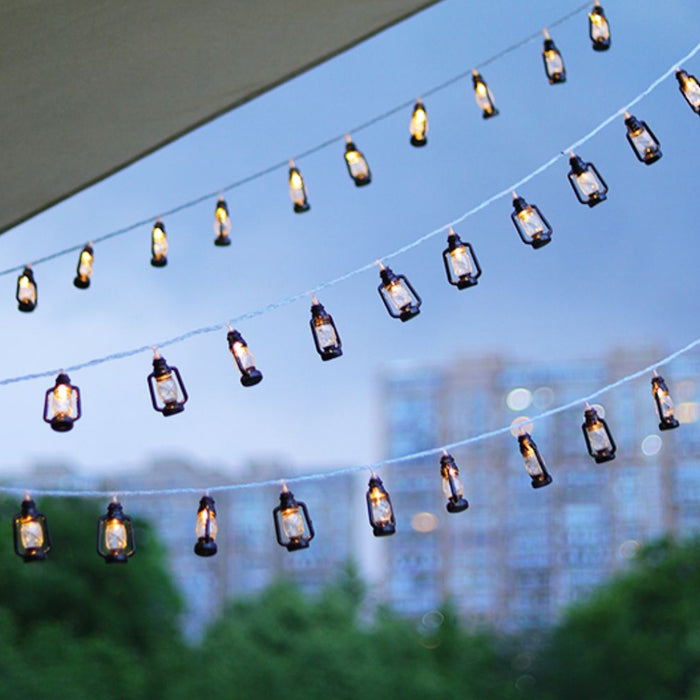 Kerosene Designed Outdoor Garden String Lamp-Solar Powered_6