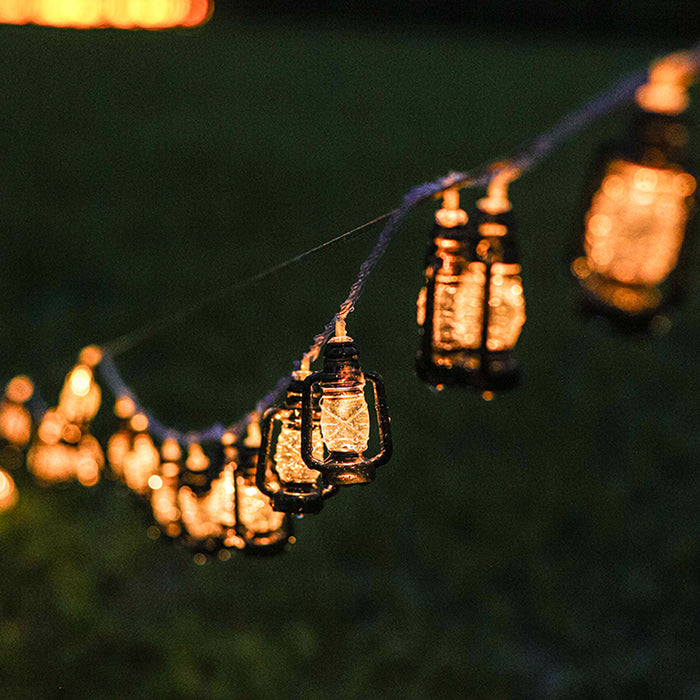 Kerosene Designed Outdoor Garden String Lamp-Solar Powered_10