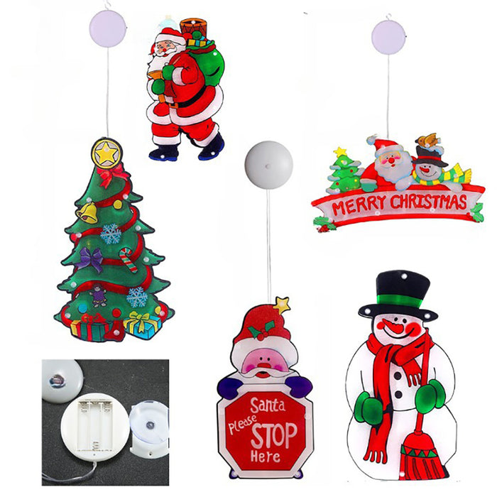 Christmas Window Lights Decorations with Suction Cup Party Indoor Décor - Battery Powered_16