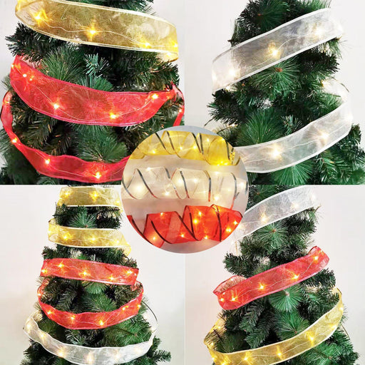 LED Decorative Christmas Ribbon Lights-Battery Operated_1