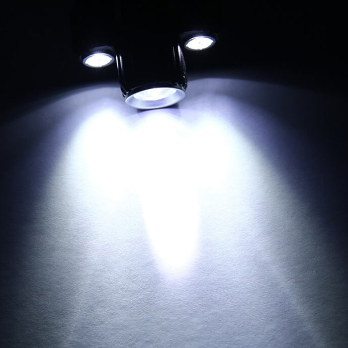 LED Three Lamp Head Portable Flash Light-USB Rechargeable_3