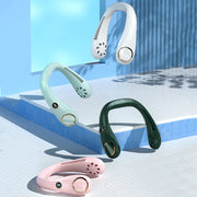 Portable Leafless Digital Hanging Neck Fan-USB Rechargeable_13