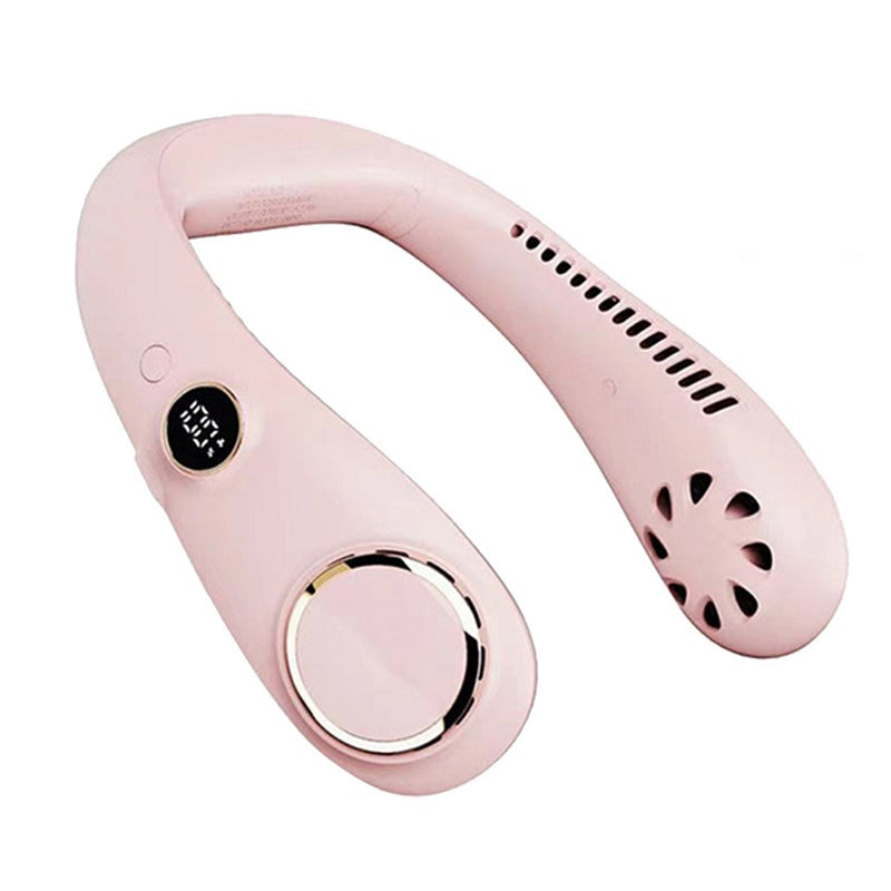 Portable Leafless Digital Hanging Neck Fan-USB Rechargeable_11