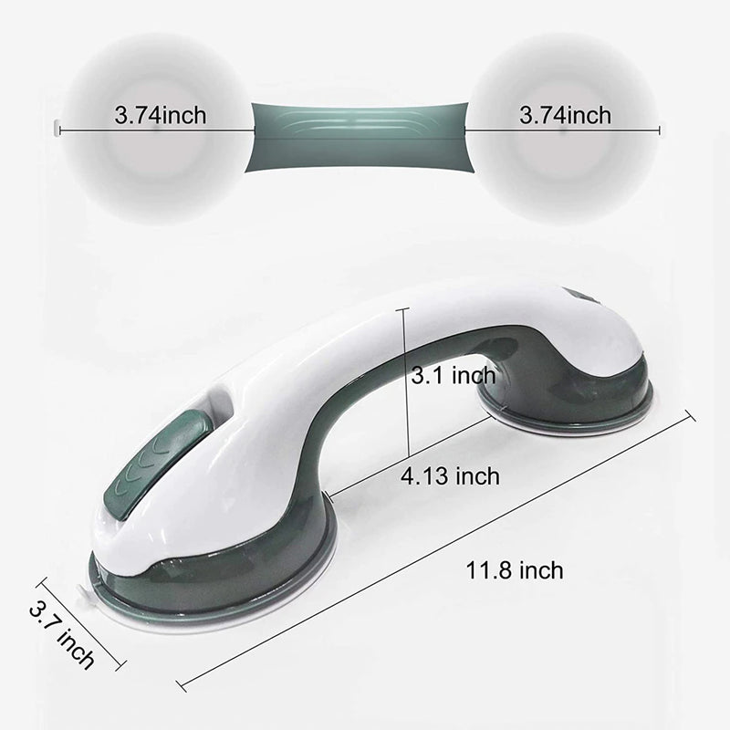 Shower Handle 12Inch Grab Bars for Bathroom with Strong Suction Cup for Elderly/Seniors Handicap and Kids_12