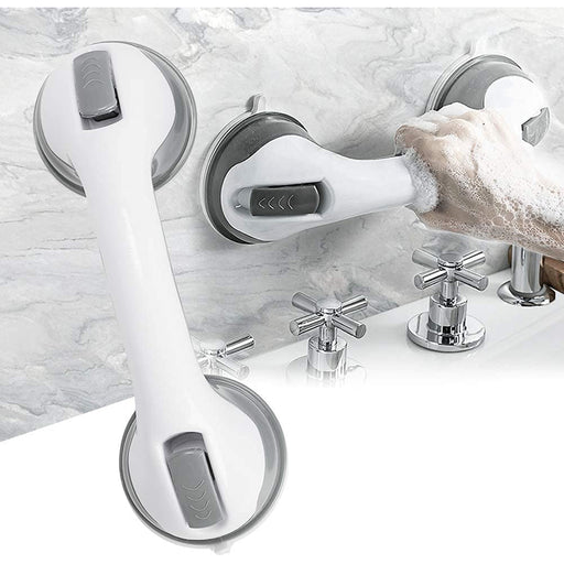 Shower Handle 12Inch Grab Bars for Bathroom with Strong Suction Cup for Elderly/Seniors Handicap and Kids_4