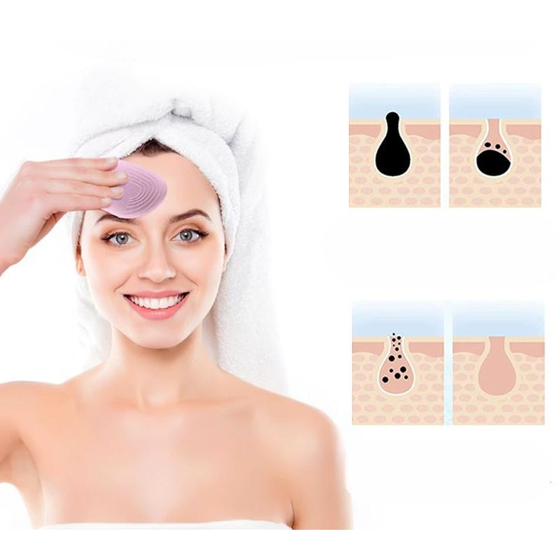 Electric Silicon Waterproof Facial Cleansing Brush and Massager - USB Rechargeable_7