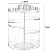 360° Rotating Acrylic Makeup Organizer Clear Cosmetics Holder_1
