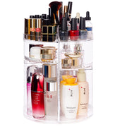360° Rotating Acrylic Makeup Organizer Clear Cosmetics Holder_2
