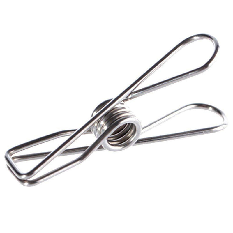60pcs Stainless Steel Clothes Pegs Windproof Sealing Clamp_1