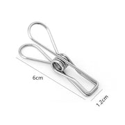 60pcs Stainless Steel Clothes Pegs Windproof Sealing Clamp_2