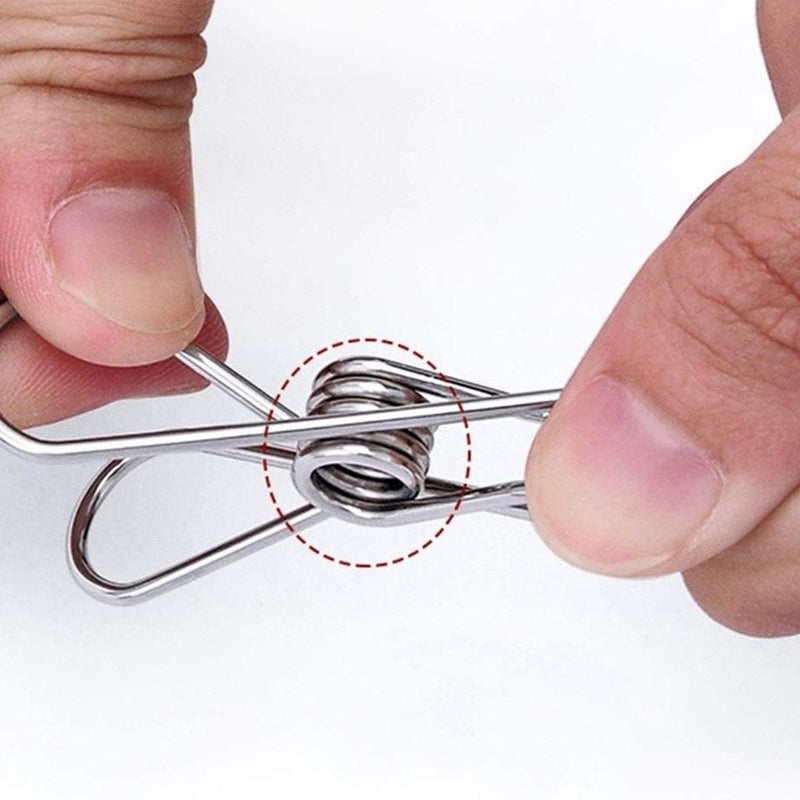 60pcs Stainless Steel Clothes Pegs Windproof Sealing Clamp_4