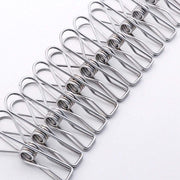 60pcs Stainless Steel Clothes Pegs Windproof Sealing Clamp_6