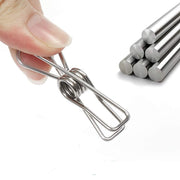 60pcs Stainless Steel Clothes Pegs Windproof Sealing Clamp_9