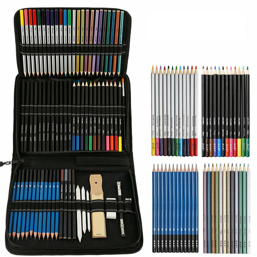 72pcs Professional Drawing Sketch Kit Pencil Sketch Charcoal Tools_2