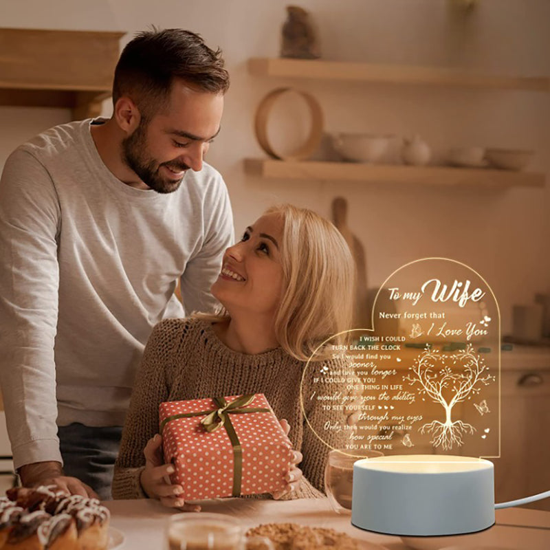 Love Expressing Acrylic Night Light Ideal Gift for Wife - USB Plugged In_3