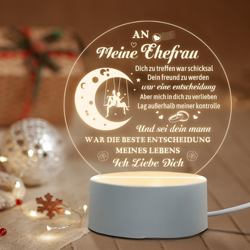 Love Expressing Acrylic Night Light Ideal Gift for Wife - USB Plugged In_12