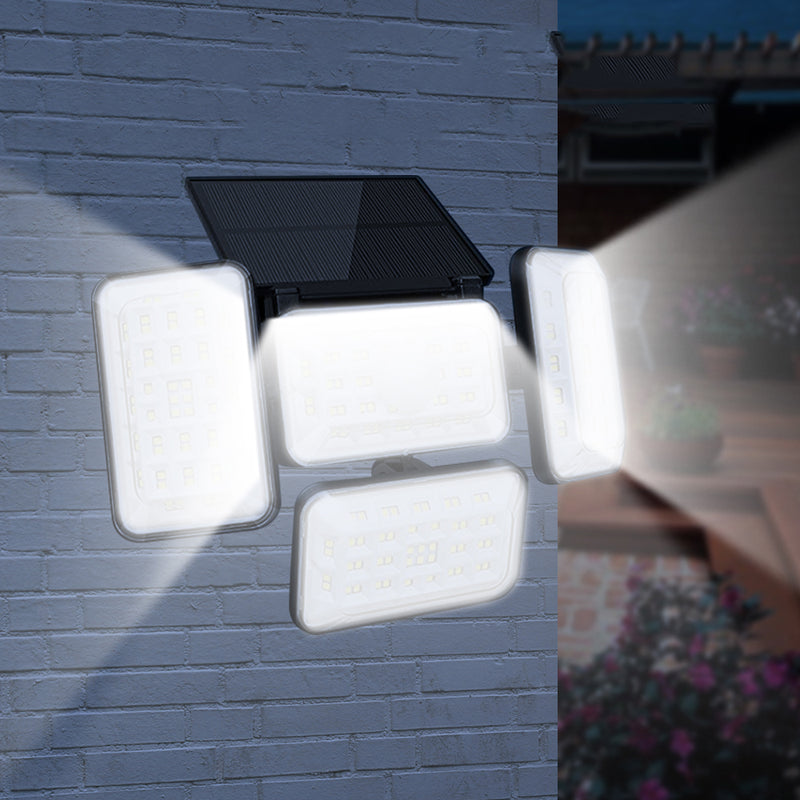 4 Head Solar Powered Motion Sensor Outdoor Flood Lamp_4