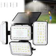 4 Head Solar Powered Motion Sensor Outdoor Flood Lamp_5
