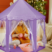 Large Play  House Teepee Tent Kids Canvas with Star LED Light-Battery Operated_4