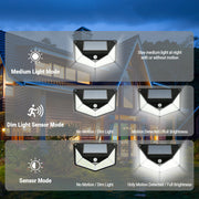 2 Pack 100 LED Solar Powered PIR Motion Sensor Outdoor Lights_12