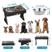 Elevated Double Bowl Dog Pet Feeder with Adjustable Height_4