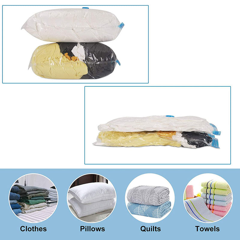 6 Pcs Vacuum Storage Bags Space Saver Seal Compressing_7
