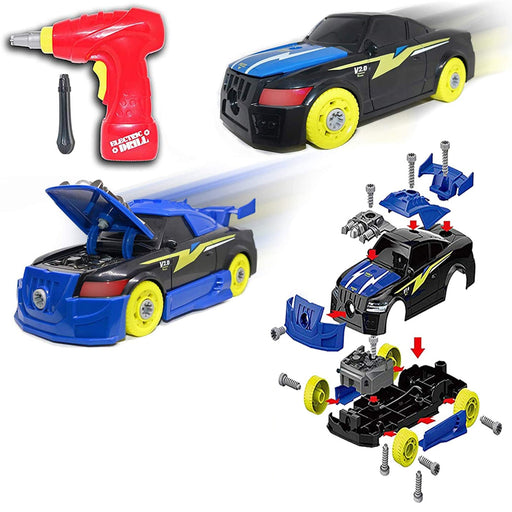 2-in-1 Children’s Assembly Racing Toy Car with Drill Tool Kit_0