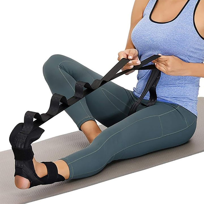 Yoga Foot & Calf Stretch Strap for Plantar Fasciitis, Heel Spurs, Foot Drop, Achilles Tendonitis & Hamstring_12