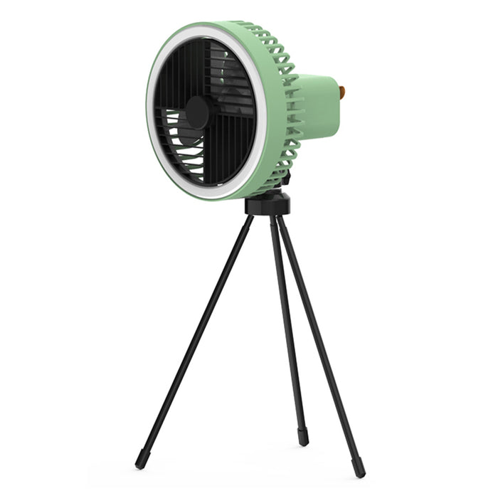 Portable Tripod Desk Fan with LED Night Light- USB Rechargeable_2